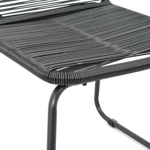 vidaXL 3-Piece Garden Dining Set PVC Rattan Black and Brown