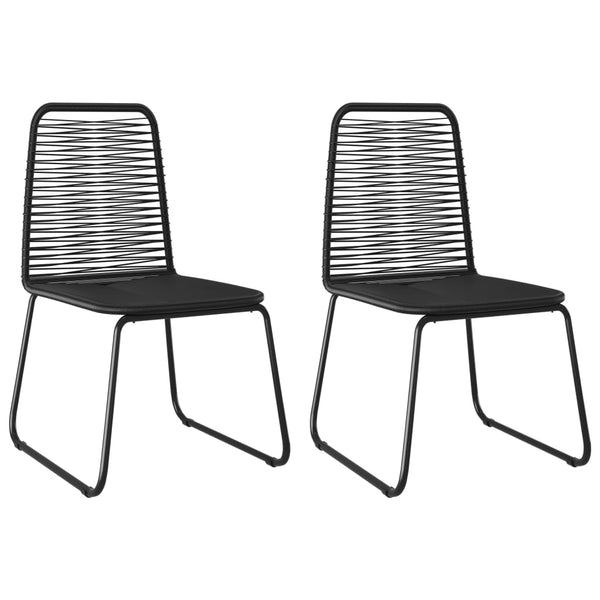 vidaXL 3-Piece Garden Dining Set PVC Rattan Black
