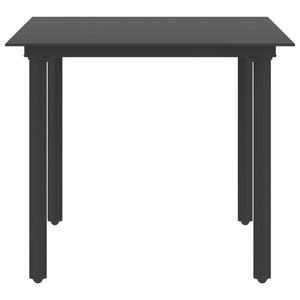 vidaXL 5-Piece Garden Dining Set PVC Rattan Black