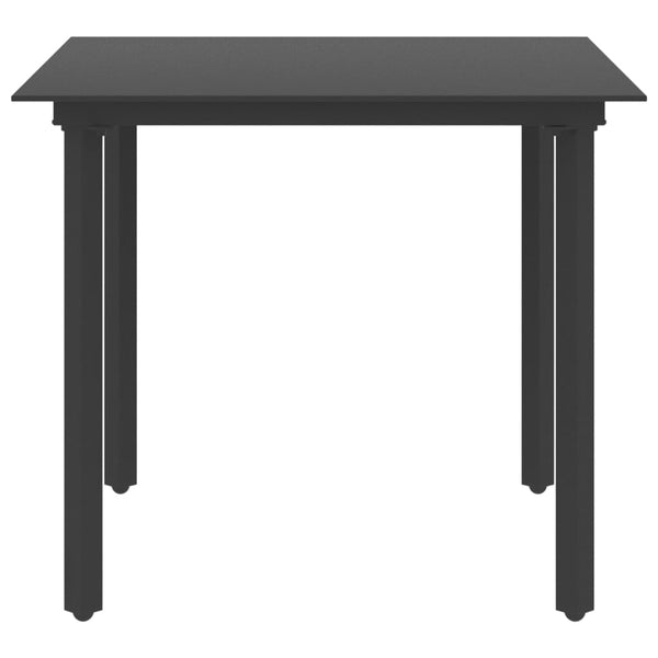 vidaXL 5-Piece Garden Dining Set PVC Rattan Black