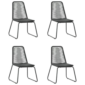 vidaXL 5-Piece Garden Dining Set PVC Rattan Black