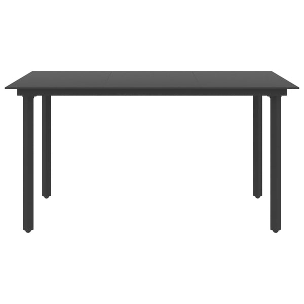 vidaXL 5-Piece Garden Dining Set PVC Rattan Black