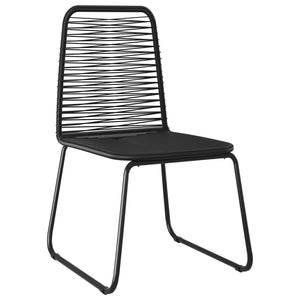 vidaXL 5-Piece Garden Dining Set PVC Rattan Black