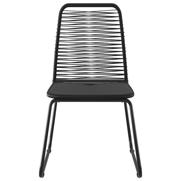 vidaXL 5-Piece Garden Dining Set PVC Rattan Black