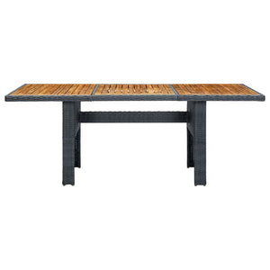 vidaXL 9-piece Garden Dining Set with Cushions Poly Rattan Dark Grey