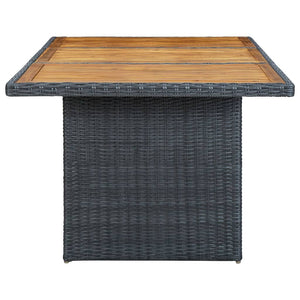 vidaXL 9-piece Garden Dining Set with Cushions Poly Rattan Dark Grey