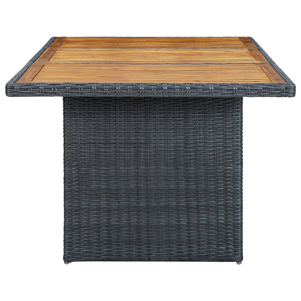 vidaXL 9-piece Garden Dining Set with Cushions Poly Rattan Dark Grey