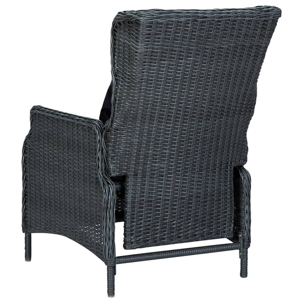 vidaXL 9-piece Garden Dining Set with Cushions Poly Rattan Dark Grey