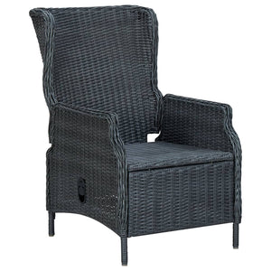 vidaXL 9-piece Garden Dining Set with Cushions Poly Rattan Dark Grey