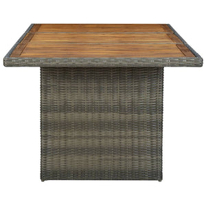 vidaXL 7-Piece Garden Dining Set with Cushions Poly Rattan Brown