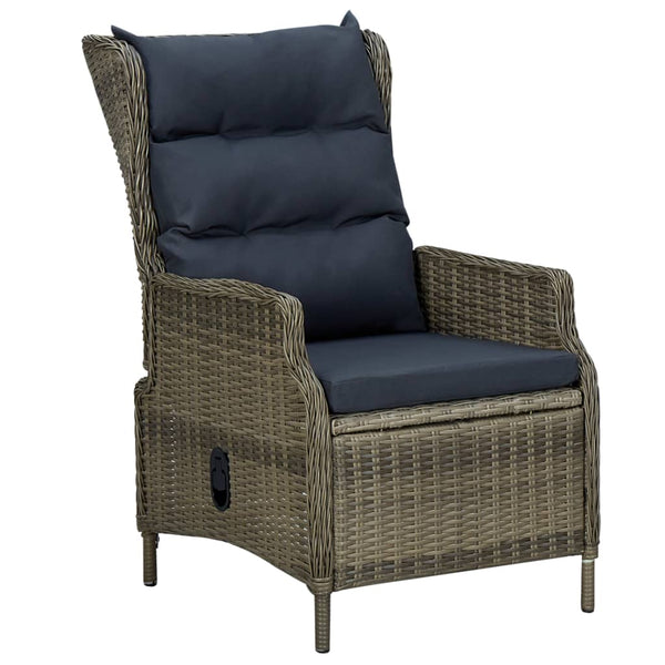 vidaXL 9-piece Garden Dining Set with Cushions Poly Rattan Brown