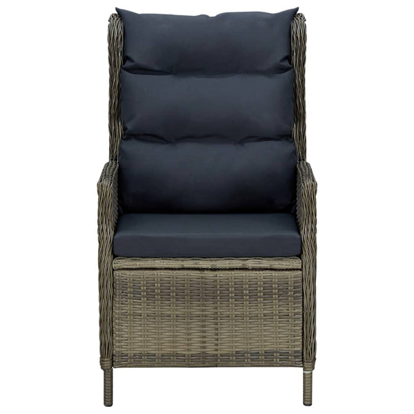 vidaXL 9-piece Garden Dining Set with Cushions Poly Rattan Brown