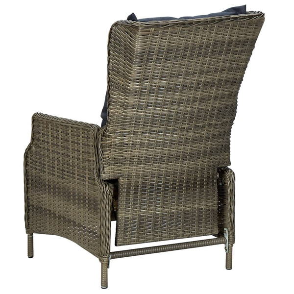 vidaXL 9-piece Garden Dining Set with Cushions Poly Rattan Brown