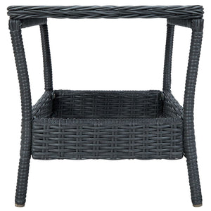 vidaXL 3-Piece Garden Lounge Set with Cushions Poly Rattan Dark Grey