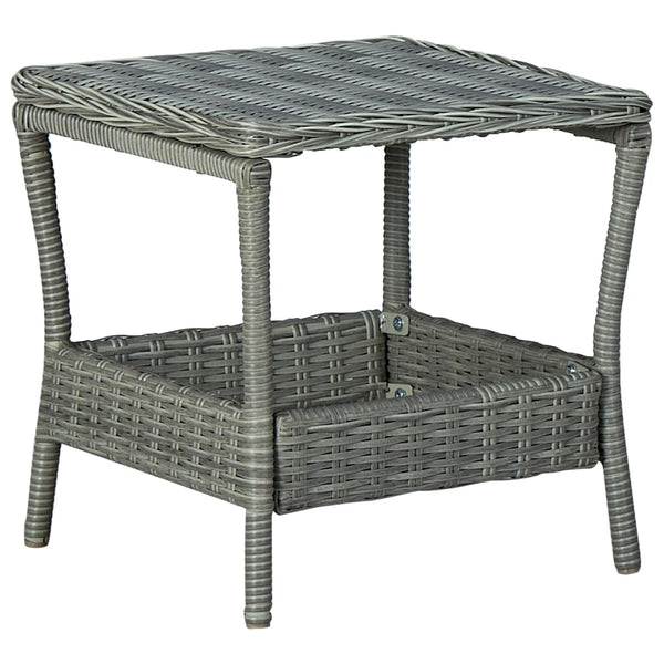 vidaXL 3-Piece Garden Lounge Set with Cushions Poly Rattan Light Gray