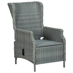vidaXL 3-Piece Garden Lounge Set with Cushions Poly Rattan Light Gray