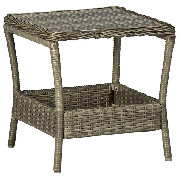 vidaXL 3-Piece Garden Lounge Set with Cushions Poly Rattan Brown