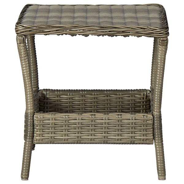 vidaXL 3-Piece Garden Lounge Set with Cushions Poly Rattan Brown