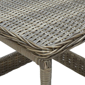 vidaXL 3-Piece Garden Lounge Set with Cushions Poly Rattan Brown