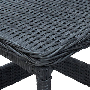 vidaXL 2-Piece Garden Lounge Set with Cushions Poly Rattan Dark Grey