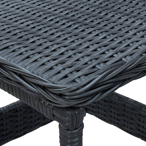 vidaXL 2-Piece Garden Lounge Set with Cushions Poly Rattan Dark Grey