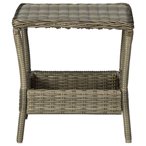 vidaXL 3-Piece Garden Lounge Set with Cushions Poly Rattan Brown