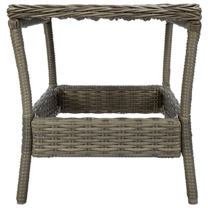 vidaXL 3-Piece Garden Lounge Set with Cushions Poly Rattan Brown