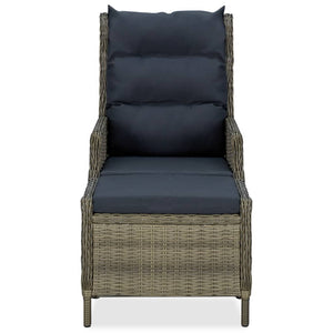 vidaXL 3-Piece Garden Lounge Set with Cushions Poly Rattan Brown