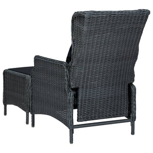 vidaXL 9-piece Garden Dining Set with Cushions Poly Rattan Dark Grey