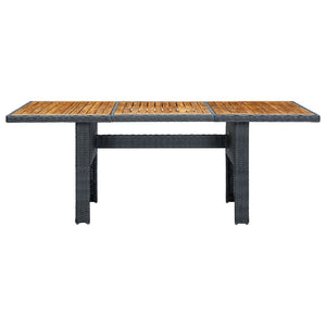 vidaXL 7-Piece Garden Dining Set with Cushions Poly Rattan Dark Grey