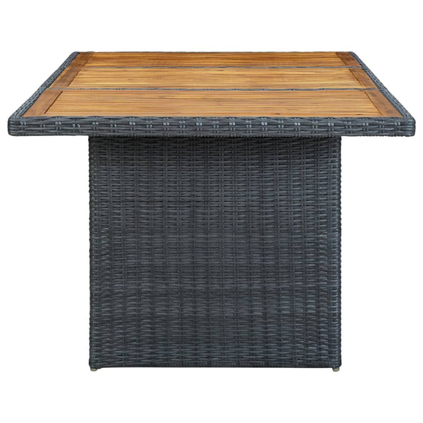 vidaXL 9-piece Garden Dining Set with Cushions Poly Rattan Dark Grey