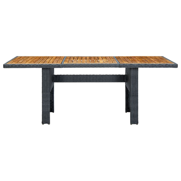 vidaXL 9-piece Garden Dining Set with Cushions Poly Rattan Dark Grey