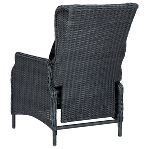 vidaXL 9-piece Garden Dining Set with Cushions Poly Rattan Dark Grey