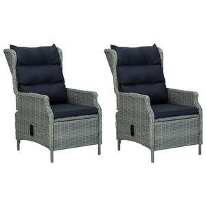 vidaXL 9-piece Garden Dining Set with Cushions Poly Rattan Light Grey