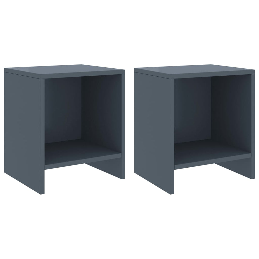 vidaXL Nightstands 2 pcs Light Gray 35x30x40 cm Solid Pine Wood