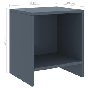vidaXL Nightstands 2 pcs Light Gray 35x30x40 cm Solid Pine Wood