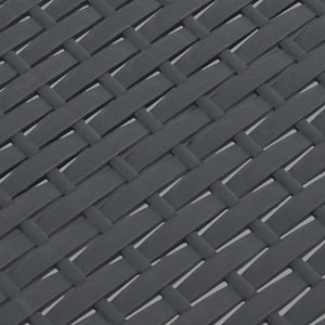 vidaXL Garden Table Anthracite 58x58x41 cm PP Rattan