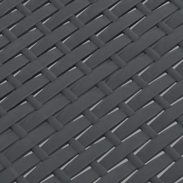 vidaXL Garden Table Anthracite 58x58x41 cm PP Rattan