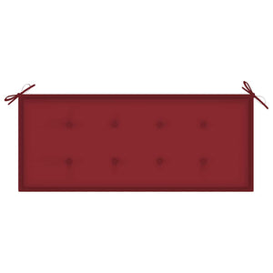vidaXL 2-Seater Garden Bench with Cushion 120 cm Solid Eucalyptus Wood