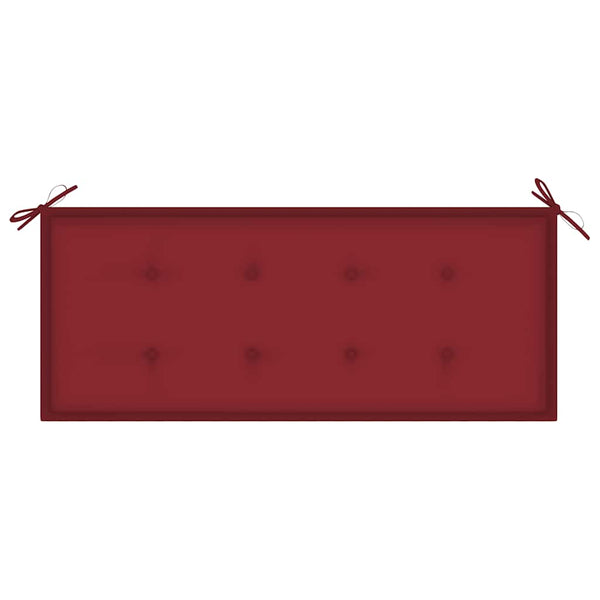 vidaXL 2-Seater Garden Bench with Cushion 120 cm Solid Eucalyptus Wood