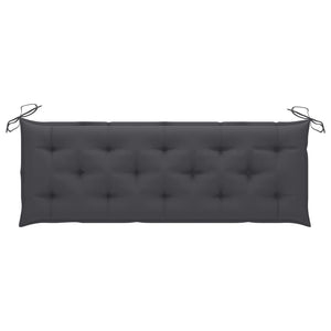 vidaXL 3-Seater Garden Bench with Cushion 150 cm Solid Eucalyptus Wood