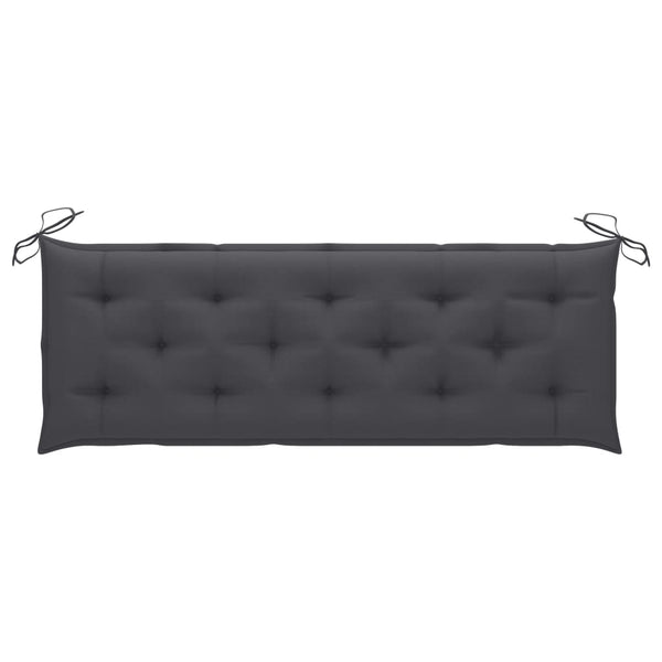 vidaXL 3-Seater Garden Bench with Cushion 150 cm Solid Eucalyptus Wood