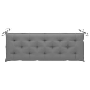 vidaXL 3-Seater Garden Bench with Cushion 150 cm Solid Eucalyptus Wood