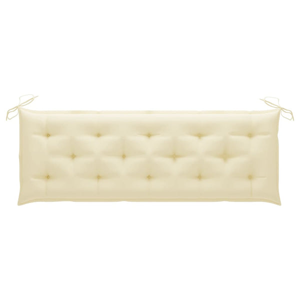 vidaXL 3-Seater Garden Bench with Cushion 150 cm Solid Eucalyptus Wood