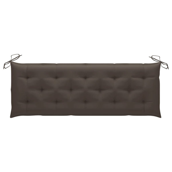 vidaXL 3-Seater Garden Bench with Cushion 150 cm Solid Eucalyptus Wood