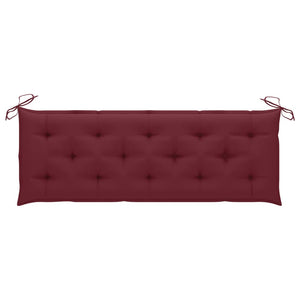 vidaXL 3-Seater Garden Bench with Cushion 150 cm Solid Eucalyptus Wood