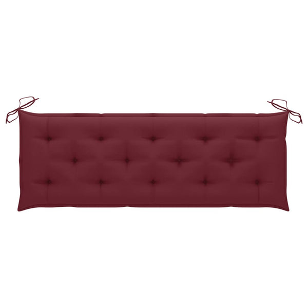 vidaXL 3-Seater Garden Bench with Cushion 150 cm Solid Eucalyptus Wood