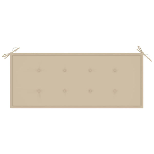 vidaXL 2-Seater Garden Bench with Cushion 120 cm Grey Eucalyptus Wood