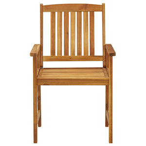 vidaXL Garden Chairs with Cushions 4 pcs Solid Acacia Wood