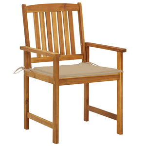 vidaXL Garden Chairs with Cushions 4 pcs Solid Acacia Wood